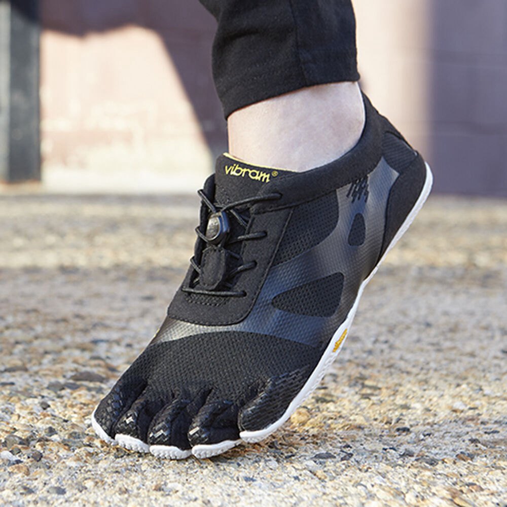 Vibram FiveFingers Dame Træningssko Sort/Hvide - Kso Evo - 0683OSYCQ